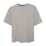 Casual Geribbeld T-shirt American Vintage , Gray , Heren