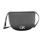 Zwarte Schoudertas met Verstelbare Band Calvin Klein , Black , Dames