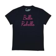 Korte mouwen dames T-shirt Belle Rebelle MC2 Saint Barth , Black , Dam...