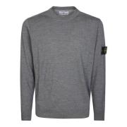 Merino Wol Hals Trui Stone Island , Gray , Heren