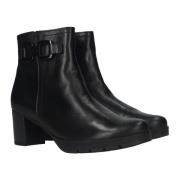 Zwarte enkellaarsjes met trendy details Gabor , Black , Dames