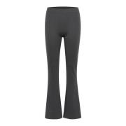 Flared Leggings Broek Zwart Oester Kaffe , Gray , Dames