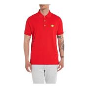 Heren Polo Shirt Replay , Red , Heren