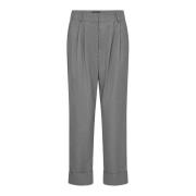 Klassieke Frontplooi Broek Sharkskin MOS Mosh , Gray , Dames