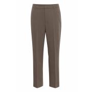 Hoge taille rechte pijp ritsbroek Major Brown Kaffe , Brown , Dames