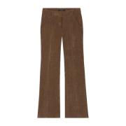 Corduroy Bootcut Broek met Zakken Luisa Cerano , Brown , Dames