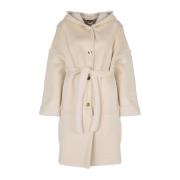 Klassieke Hooded Jas Liu Jo , Beige , Dames