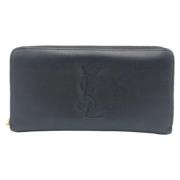 Pre-owned Leather wallets Yves Saint Laurent Vintage , Black , Dames