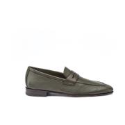 Ongevoerde Deer Loafer Lambrusco Kleur Testoni , Green , Heren