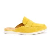 Casual Suède Boot Geïnspireerde Muiltjes Testoni , Yellow , Dames