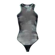 Gedrukt Mesh Body Pigalle Navy/Lichtblauw Jean Paul Gaultier , Blue , ...