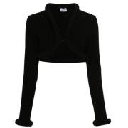 Zwarte Viscose Cardigan met Schuimdetail Jean Paul Gaultier , Black , ...