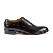 Verfijnde Oxford met Stitch 'n Turn-naad Testoni , Black , Heren