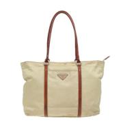 Pre-owned Fabric prada-bags Prada Vintage , Beige , Dames