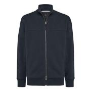 Volledige rits katoenen mock polo hals sweatshirt Boggi Milano , Blue ...