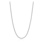 Mens Silver Cuban Link Chain in 2mm Nialaya , Gray , Heren