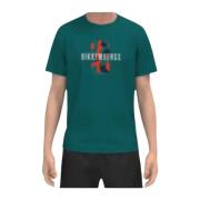 Heren Logo Print T-Shirt Bikkembergs , Green , Heren