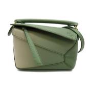 Pre-owned Leather handbags Loewe Pre-owned , Green , Dames