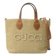 Pre-owned Canvas totes Gucci Vintage , Beige , Dames