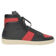 Pre-owned Leather sneakers Yves Saint Laurent Vintage , Black , Heren