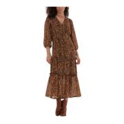 Nutmeg Maxi Jurk Bruin Second Dames , Brown , Dames