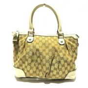 Pre-owned Canvas gucci-bags Gucci Vintage , Beige , Dames