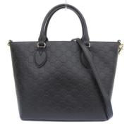 Pre-owned Leather gucci-bags Gucci Vintage , Black , Dames