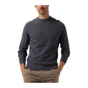 Blauwe Gebreide Trui Crew Neck Profuomo , Blue , Heren