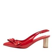 Pre-owned Leather heels Salvatore Ferragamo Pre-owned , Red , Dames