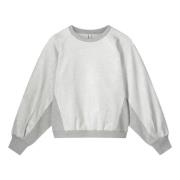 Coated Sweat Loose Fit Sweater Grijs Summum Woman , Gray , Dames