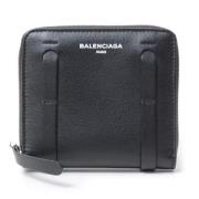 Pre-owned Leather wallets Balenciaga Vintage , Black , Heren