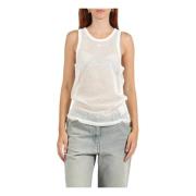 Mesh Tank Top Courrèges , White , Dames