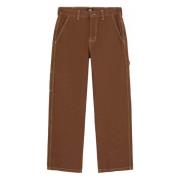 Bruine Katoenen Werkbroek Dickies , Brown , Heren