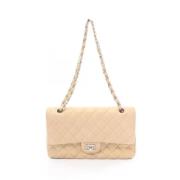 Pre-owned Leather chanel-bags Chanel Vintage , Beige , Dames