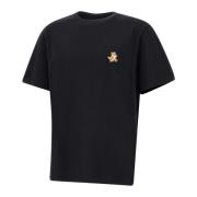 Zwarte Fox Logo T-shirt Maison Kitsuné , Black , Heren