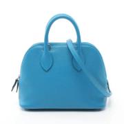 Pre-owned Leather handbags Hermès Vintage , Blue , Dames