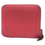 Pre-owned Leather wallets Hermès Vintage , Pink , Dames