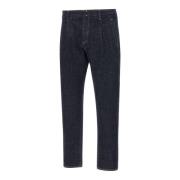 Donkerblauwe Stretch Denim Jeans Incotex , Blue , Heren