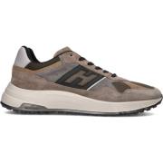 Mesh Combi Runner Sneakers Hogan , Beige , Heren