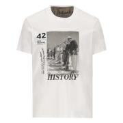 Casual T-shirt Luis Trenker , White , Heren