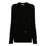 Zwarte Gebreide Crew Neck Sweater Philosophy di Lorenzo Serafini , Bla...