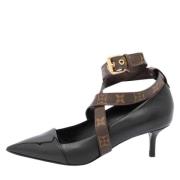 Pre-owned Coated canvas heels Louis Vuitton Vintage , Black , Dames