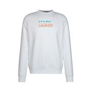 Logo Print Katoenen Sweatshirt Karl Lagerfeld , White , Heren