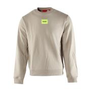 Heren Grijs Katoen Sweater Hugo Boss , Gray , Heren