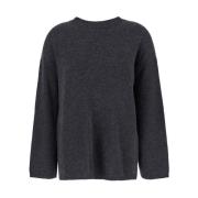 Kasjmier Ronde Hals Sweater Grijs Allude , Gray , Dames