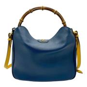 Pre-owned Leather gucci-bags Gucci Vintage , Blue , Dames