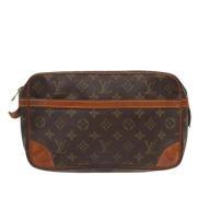 Pre-owned Canvas clutches Louis Vuitton Vintage , Brown , Dames