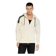 Witkap Grijs Full-Zip Hoodie Sweater Emporio Armani EA7 , Beige , Here...