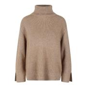 Wollen Turtleneck Sweater Fw24 Herno , Brown , Dames