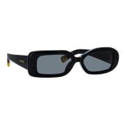 Zwarte Rechthoekige Zonnebril Jacquemus , Black , Dames